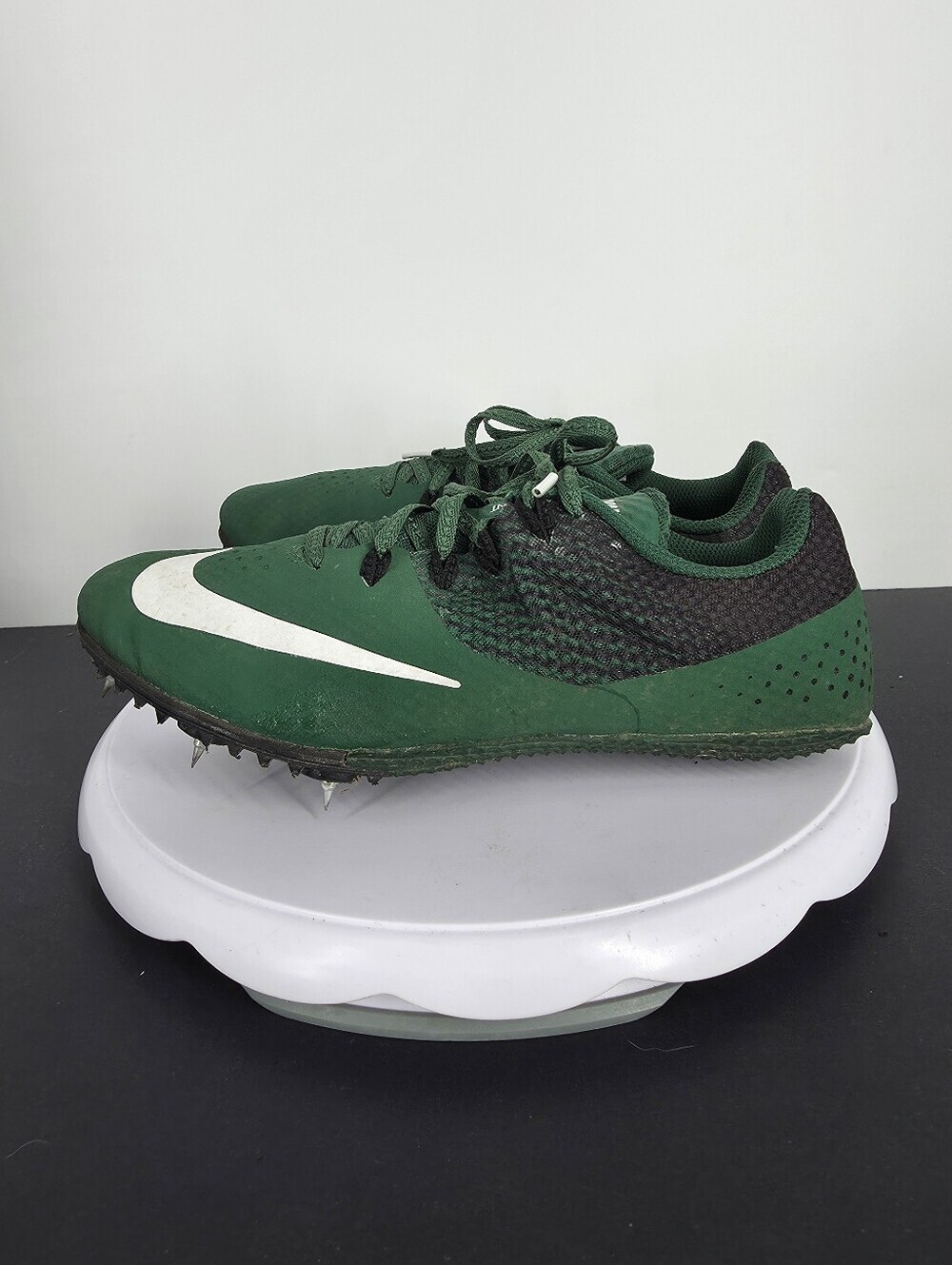 Nike Zoom Rival S 8 Track Sprint Spikes Green Mens 8 Cleats 806554-310 Jumps